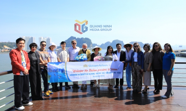 Đoàn Presstrip thị trường Ý khảo sát du lịch tại Quảng Ninh