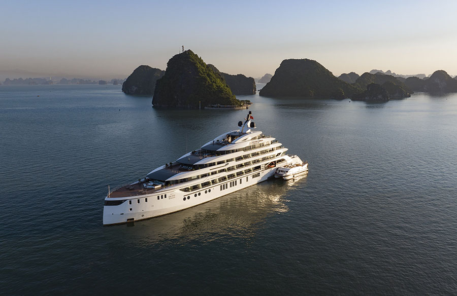 Siêu du thuyền sang trọng chuẩn bị khai thác trên tuyến Vịnh Bái Tử Long